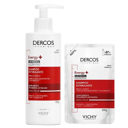 Vichy Dercos Energy+ Kit - Shampoo + Shampoo Refil Kit